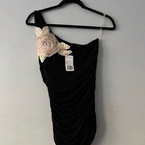 One Shoulder Rose Blouse